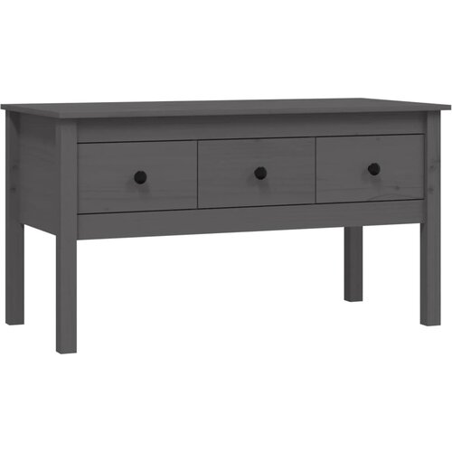 Maison Chic Klubska mizica - kavna mizica - Nizka mizica siva 102x49x55 trdna borovina, (21753068) Slike