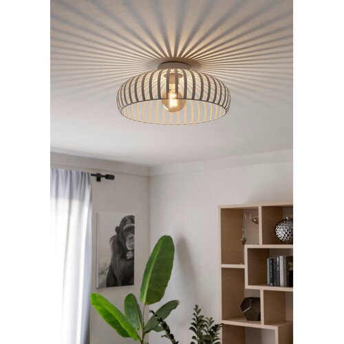 Lesnina XXXL Eglo 901747 - Stropna svetiljka MOGANO 1xE27/40W/230V, prečnik 43 cm, krem boja Slike
