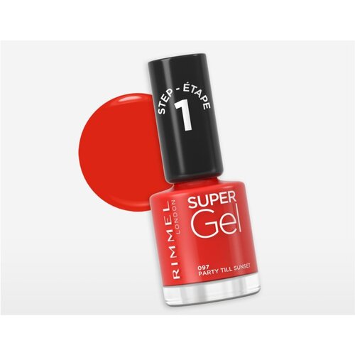 Rimmel London Super Gel STEP1 lak za nohte 12 ml odtenek 097 Party Till Sunset Cene