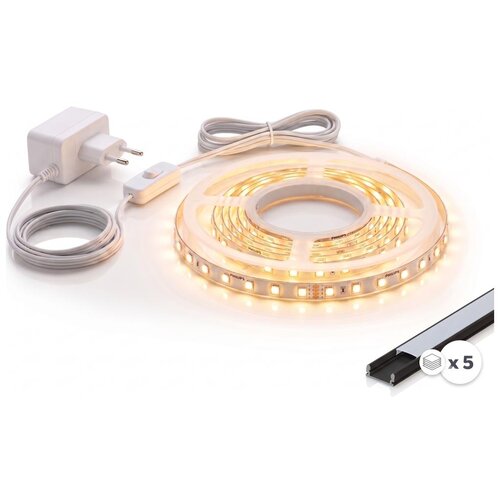  KOMPLET 1x LED traka MYLIVING LIGHTSTRIP LED/22W/230V 5m + 5x ugradni profil 1 m Cene