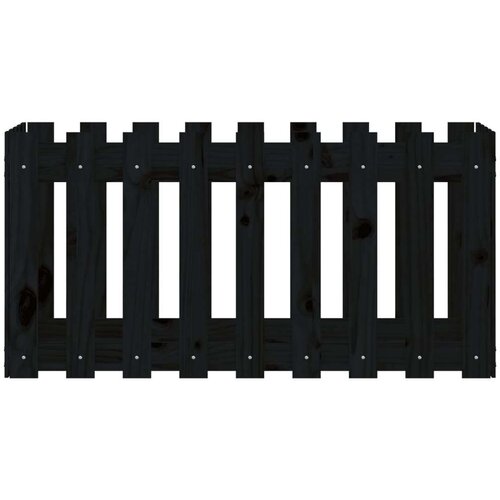 vidaXL Vrtna visoka greda z ograjico bela 100x50x50 cm trdna borovina Cene