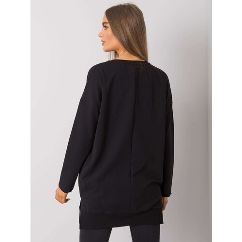 Fashion Hunters RUE PARIS Black cotton tunic for women Cene