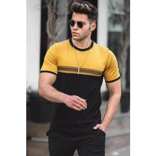 Madmext Men's Mustard Knitwear T-Shirt 5094