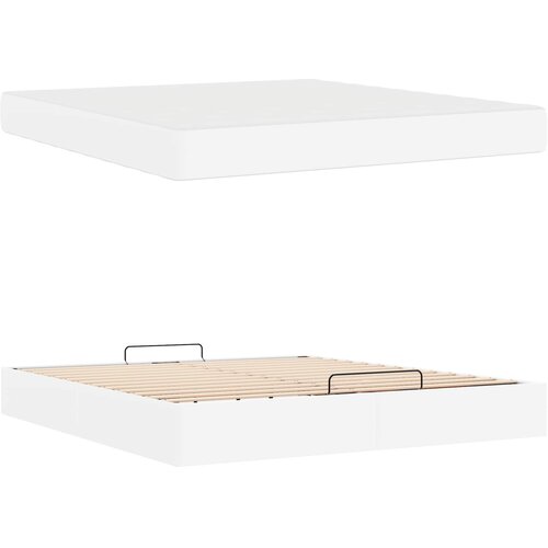  Okvir kreveta s madracem Ostalo 2 kom. Bijelo PVC Bijela 180 x 200 cm Slike
