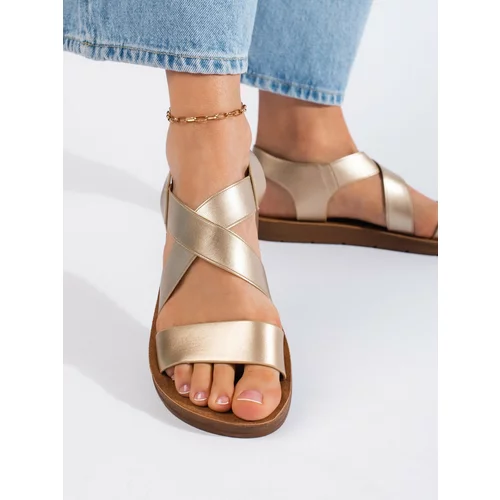 Shelvt Women's slip-on sandals gold