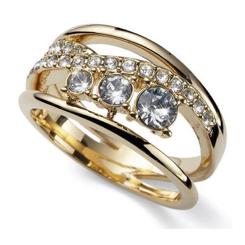Ženski oliver weber drive crystal gold prsten sa swarovski belim kristalima l ( 41159gl ) Slike