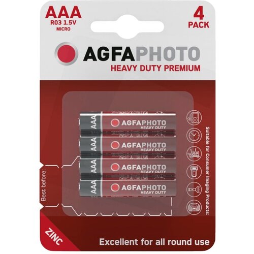 Agfa zinc baterije, AAA, 1.5 V, blister 4 kom B4 Slike