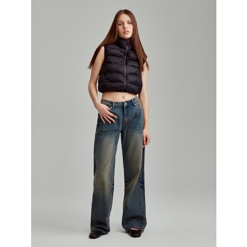 House - Traperice wide leg s niskim strukom - Plava Cijene