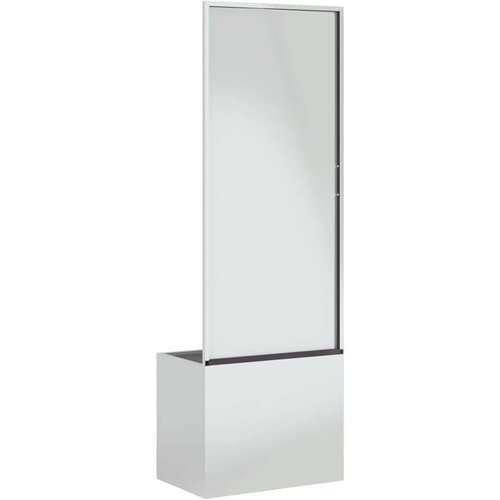 vidaXL Vrtni Sadič s Dekorativnom Pločom Srebrna 50 x 140 cm Cene