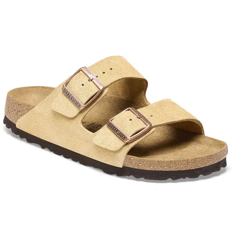 Birkenstock Arizona Suede Leather Latte Cream Regular Fit