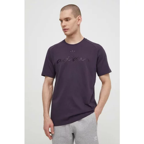 Adidas Pamučna majica Fashion Graphic za muškarce, boja: ljubičasta, bez uzorka, IT7493