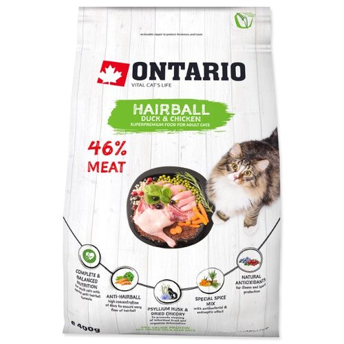 Ontario Cat Hairball - raca in pi&scaron;čanec 400 g Cene