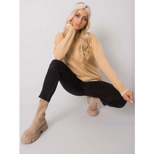 RUE PARIS Sweater-ASM-SW-7433.96-camel Slike