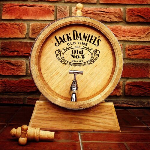  Ručno izrađena Jack Daniels hrastova bačva s slavinom i postoljem Slike