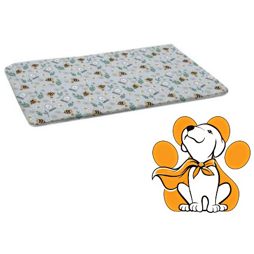 Misoko pad Reusable Blue Bees 70x80cm, Vodootporna Prostirka Za Štence Cene