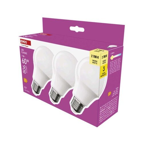  LED žarnica Classic A60 / E27 / 7 W  (60 W) / 806 lm / Toplo bel 3/1 Cene