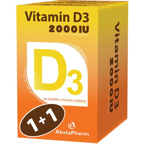 Abela pharm Vitamin D3 2000 IJ, 30 kapsula 1+1 GRATIS Cene
