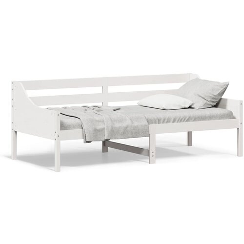 vidaXL Dnevna postelja bela 90x200 cm trdna borovina Cene