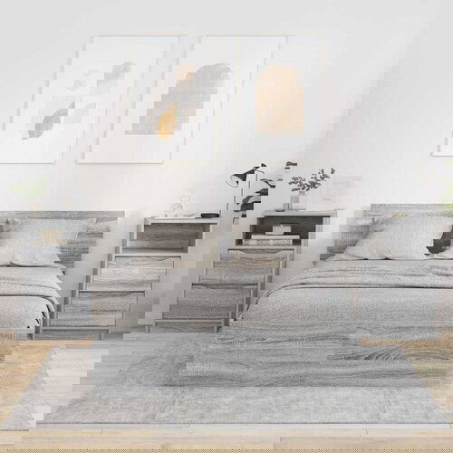 VidaXL Posteljne mize s predalom 2 pcs Siva Sonoma 40 x 30 x 467 cm Slike