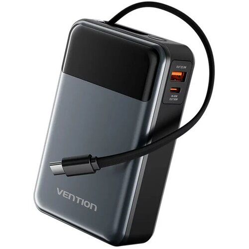Vention Moćni prijenosni punjač powerbank sa displejom i USB-C kablom 65W 20000mAh sivi Cijene