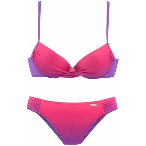 Lascana Bikini neonsko ljubičasta / neonsko roza