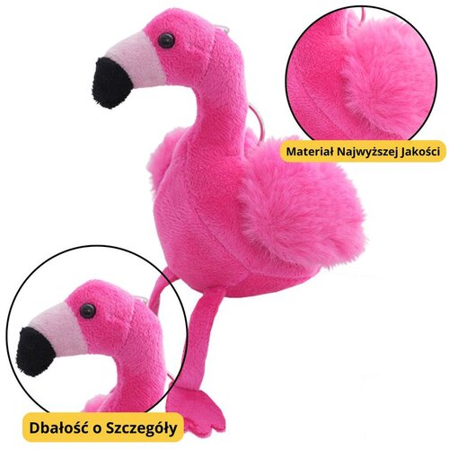 Flamingo pli&amp;scaron;ani privjesak pahuljasti ukras roza 12cm Slike