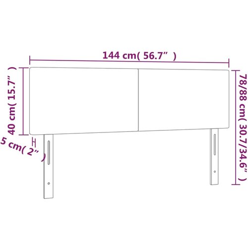  LED uzglavlje ružičasto 144x5x78/88 cm bar&amp;scaron;unasto Slike