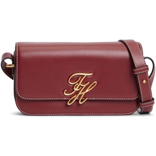 Tommy Hilfiger Torbice za na ramo Th Script Flap Crossover Kostanjeva Slike