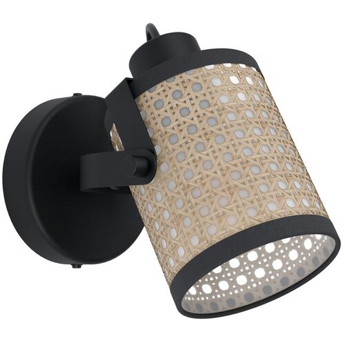 Eglo Spot lampa RUSCOMB E27 17,5 cm crna/ratan 43493 Slike