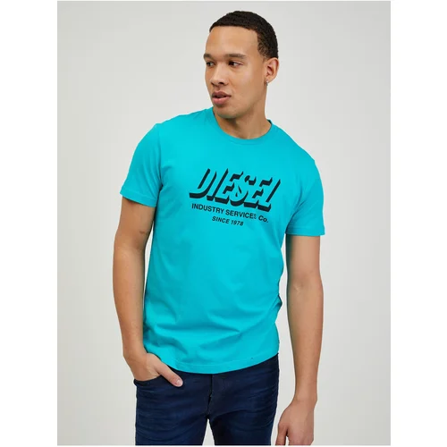 Diesel Men's Turquoise T-Shirt Diegos - Men's