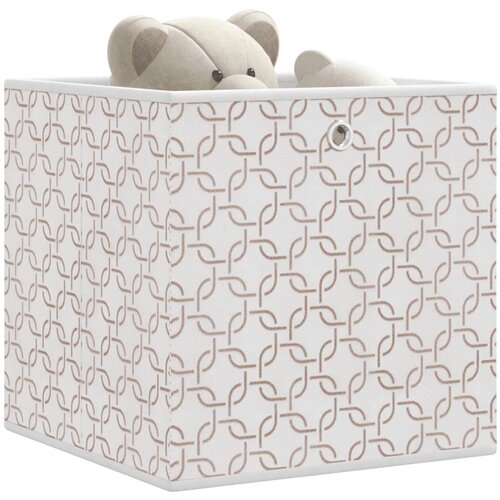 vidaXL Škatle za shranjevanje 4 kosi krem 32x32x32 cm blago Cene