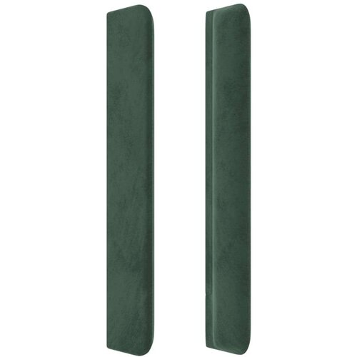  Uzglavlje s u&amp;scaron;ima tamnozeleno 203x16x118/128 cm bar&amp;scaron;unasti Slike