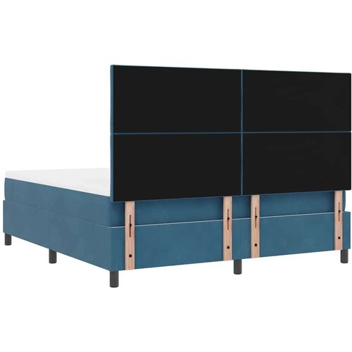 Box spring krevet Tamno plava 180 x 200 cm Bar&amp;scaron;un Slike