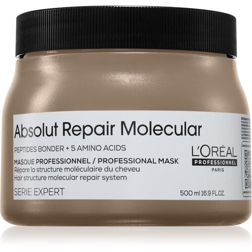 L&amp;acute;Or&amp;eacute;al Paris Serie Expert Absolut Repair Molecular maska za dubinsko jačanje kose 500 ml Slike