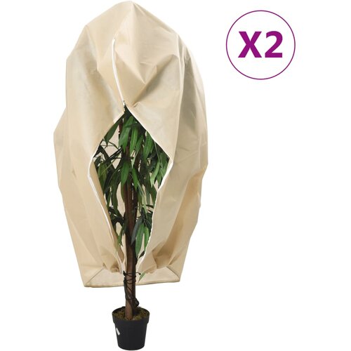 vidaXL Koprena za rastline iz flisa z zadrgo 2 kosa 70 g/m² 1,2x1,8 m Cene