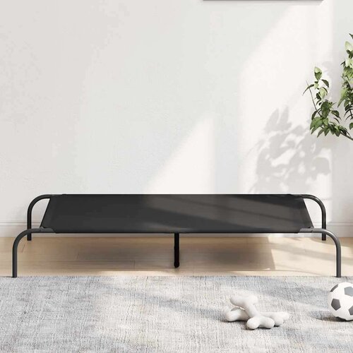 vidaXL Dvignjena pasja postelja črna 130x80x20 cm Oxford tkanina jeklo Cene