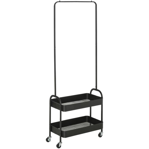 HOMCOM obe&amp;scaron;alnik za oblačila jeklo, plastika 56,5D x 31,5&amp;Scaron; x 152,5V cm črno, (5000242244) Slike