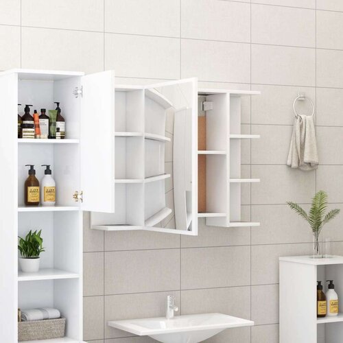 VidaXL 3-dijelni set kupaonskog namje&amp;scaron;taja od iverice bijeli Slike
