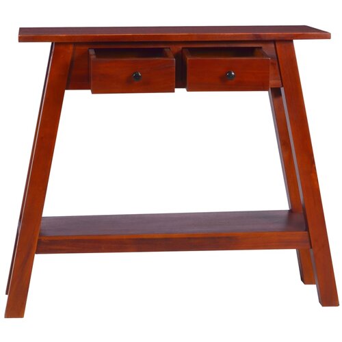Maison Chic konzolna miza - miza ob steni klasično rjava 90x30x75 cm trden mahagonij, (21785822) Cene
