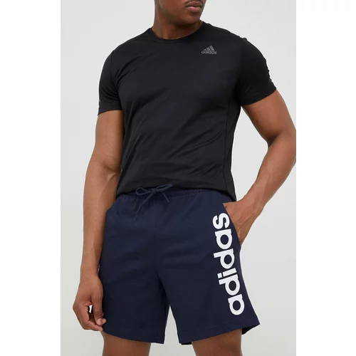 Adidas Kratke hlače za vadbo mornarsko modra barva