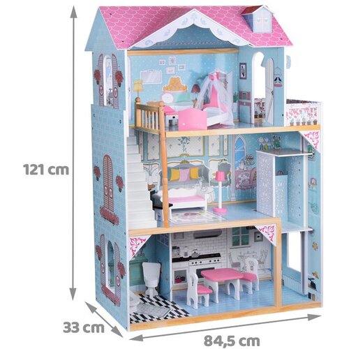  Velika LED drvena kućica pastel Slike