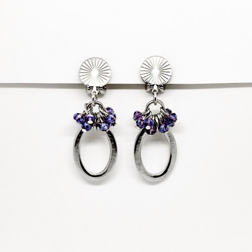 Branic Jewelry Minđu&scaron;e sa ljubičastim kristalima Eline Cene
