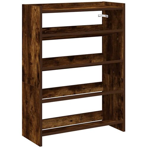 Maison Chic Regal za čevlje - Polica za čevlje dimljen hrast 60x25x81 cm inženirski les, (21778086) Cene