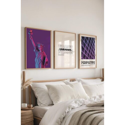 WALLXPERT Ç-300432 - 3040 set dekorativnih slika u više boja (3 komada) Cene