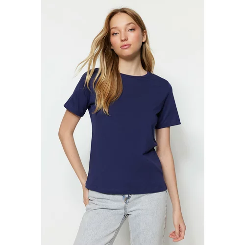 Trendyol T-Shirt - Navy blue - Regular
