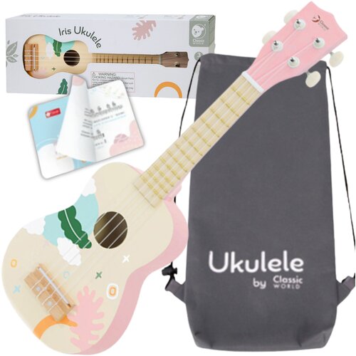 Classic World Klasična svjetska drvena ukulele gitara za djecu ružičasta Cijene