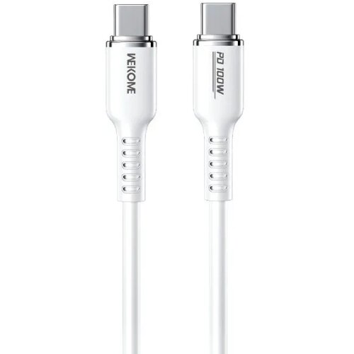 WEKOME Kabl 3.1 USB tip C M/M 1.2m, za Superbrzo punjenje 100W/480Mbps, Silicon Soft, beli WDC-11 Slike