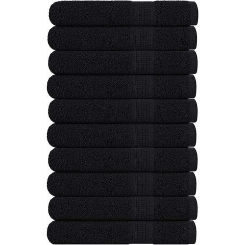 vidaXL Brisače 10 kos črna 100x200 cm 360 g/m² 100% bombaž Cene