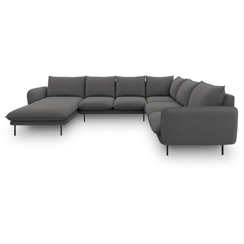 Cosmopolitan Design tamno siva garnitura u obliku slova &amp;quot;U&amp;quot; Vienna, desni kut Slike