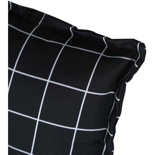  Jastuci za stolice 2 kom crni karirani 40x40x7 cm od tkanine Slike